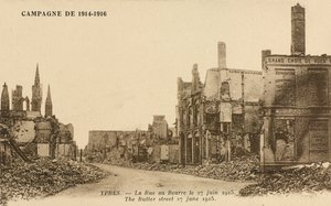 A Rue au Beurre, 1915. június 27 alkotó: Belgian Photographer