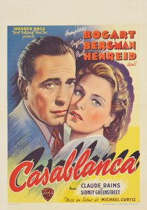 A "Casablanca" című filmet reklámozó belga plakát