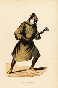 A síkság arabja vagy a sivatag arab főnöke, Algéria alkotó: Belgian School
