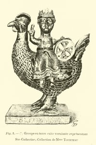 Mázas terrakotta figura Szent Katalint ábrázolva alkotó: Belgian School