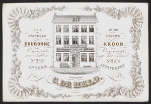 La Nouvelle Couronne, De Nieuwe Kroon, Anvers, Antwerpen (metszet) alkotó: Belgian School