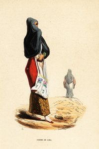 Indián nő Limából, Peruból alkotó: Belgian School