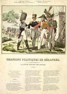 A Nemzetek Szent Szövetsége, a Chansons Politiques de Berangerből, 1815-1818 alkotó: Belgian School