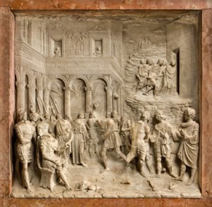 Kripta, Szentek bárkája Marcellinus és Péter Ördögűző, Benedetto Briosco 1506-08, Santi Mercellino és Péter a bíró előtt