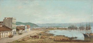 Benedito Calixto - A Santos-i konzulátus kikötője, SP, 1887 alkotó: Benedito Calixto
