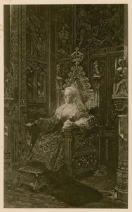 Viktória királynő portréja (fotónyomat) alkotó: Benjamin  Constant