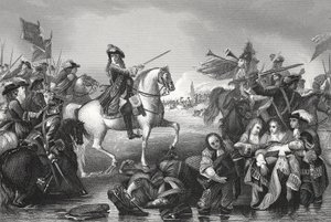 Boyne-i csata, W. French metszete (litho)