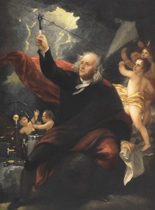 Benjamin Franklin sárkánykísérlet. (nyomtatás)