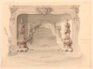 Rajz, öntöttvas rács, 1840 körül