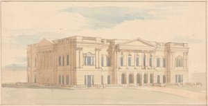 York House, London: Perspektivikus nézet a nyugati frontról