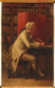 Georges Louis Leclerc, Comte de Buffon – Georges-Louis Leclerc természettudós portréja, Comte de Buffon (1707-1788), készítette Fichel, Benjamin Eugene (1826-1895). olaj a fára