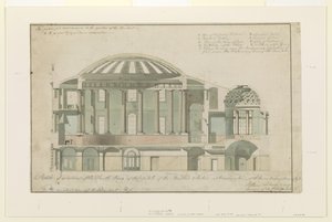 A US Capitol South Wing része, 1803 (toll és tinta mosással papíron)