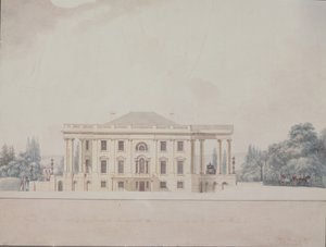 Az elnöki ház déli portikusa, 1807