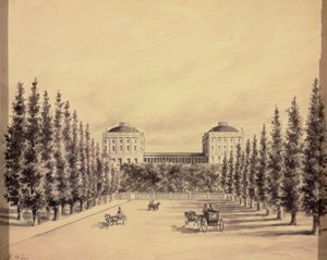 Az Egyesült Államok Capitoliuma a Pennsylvania Avenue-ról, 1814 körül