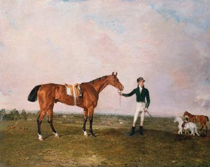 "Zinganee" Sam Chifney Jr. kezében a Newmarketben, 1829