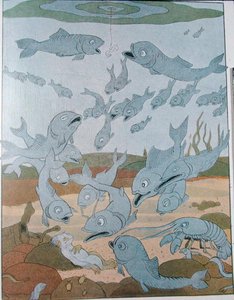 Illusztráció a „Gedeon, a tolvajok főnöke” albumhoz (színes metszet) alkotó: Benjamin Rabier