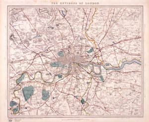 London térkép, 1860 alkotó: Benjamin Rees Davies