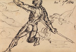 Ábratanulmányok egy meztelen férfiról lándzsával alkotó: Benjamin Robert Haydon
