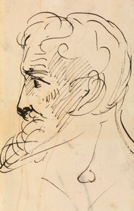 Portrétanulmány egy férfi profiljáról alkotó: Benjamin Robert Haydon