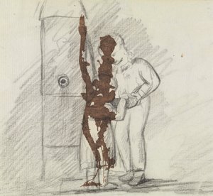 Két együtt álló alak tanulmányozása alkotó: Benjamin Robert Haydon