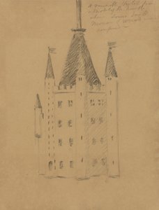 Tanulmány egy kastélyról alkotó: Benjamin Robert Haydon