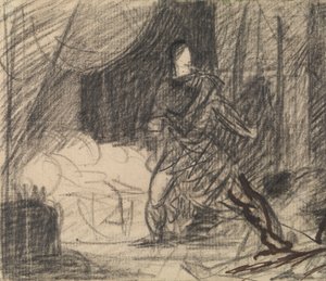 Duncan meggyilkolása – Macbeth a testtel (és Lady Macbeth közeledik) alkotó: Benjamin Robert Haydon