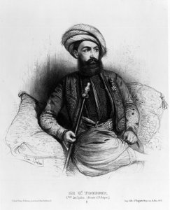 Giuseppe Vantini (vagy Vaniti), Yusuf vagy Yousouf (1809-1866) néven ismert, a Spahis (afrikai hadsereg) parancsnoka (rajz)