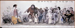Le grand chemin de la posterity: tragédia és komédia ábrázolása – Benjamin Roubaud litográfiája, Maison de Balzac, Párizs