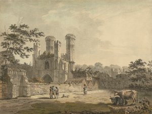 Délkeleti kilátás a Szent Ágoston-kolostor kapujára, Canterbury, Kent alkotó: Benjamin Thomas Pouncey