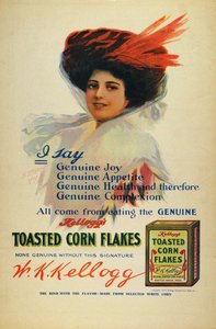 A Kelloggs Cornflakes plakátja, 1910 alkotó: Benjamin Tichtman