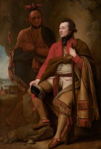 Guy Johnson ezredes és Karonghyontye (David Hill kapitány) alkotó: Benjamin West