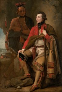 Guy Johnson ezredes és a Karonghyontye kapitánya, David Hill, 1776. alkotó: Benjamin West