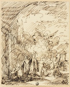 Figurák Tájképben alkotó: Benjamin West