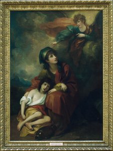 Hágár és Izmael alkotó: Benjamin West