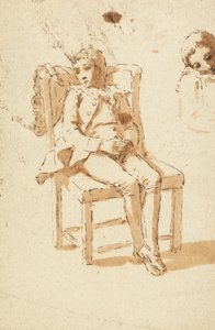 Oldalfiú alszik alkotó: Benjamin West