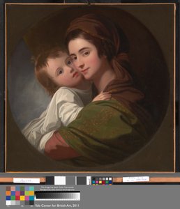 A művész felesége, Erzsébet és fiuk, Raphael alkotó: Benjamin West
