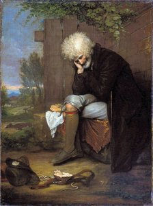 A zarándok, aki elhunyt szamárját gyászolja alkotó: Benjamin West