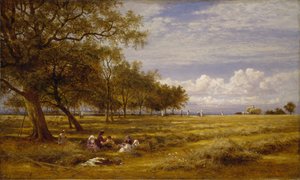 Egy angol Hayfield, 1878. alkotó: Benjamin Williams Leader