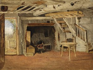 Tanulmány egy házbelsőről, 1869 körül alkotó: Benjamin Williams Leader