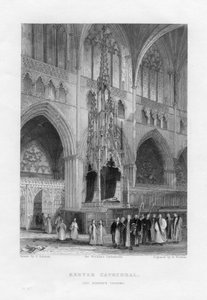 The Bishops Throne, Exeter Cathedral, Devon, 1836-c1842. alkotó: Benjamin Winkles