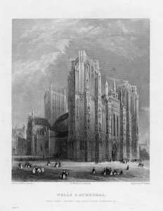 Wells-i székesegyház, Somerset, 1860 alkotó: Benjamin Winkles