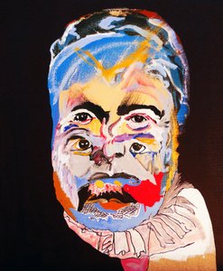 50 jelentős író a történelemben : Ernest Hemingway, 2015 (olaj és akril, vászon) alkotó: Benoit Erwann Boucherot