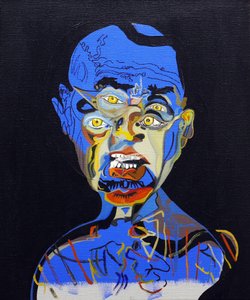 50 jelentős író a történelemben : James Ellroy, 2015 (olaj és akril, vászon) alkotó: Benoit Erwann Boucherot