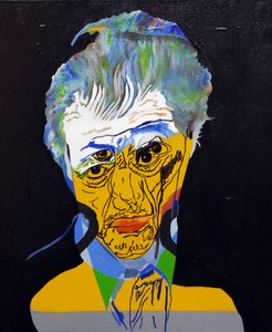 50 jelentős író a történelemben : John Irving, 2015 (olaj és akril, vászon)