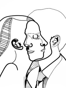 Entre-deux 3, 2022 (akril, papír) alkotó: Benoit Erwann Boucherot