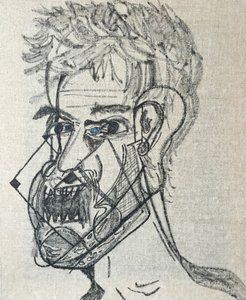 Surautoportrait main levée, 2017 (olaj, vászon) alkotó: Benoit Erwann Boucherot