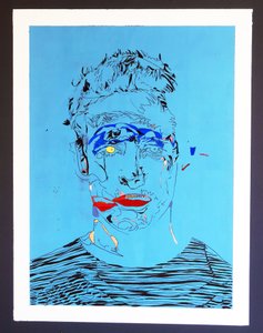 Surportrait : Egy férfi, 2015 (akril, vászon) alkotó: Benoit Erwann Boucherot
