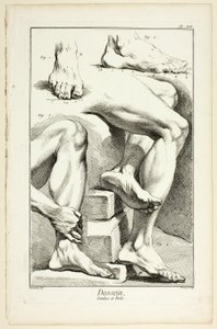 Tervezés: Encyclopédie: Lábak és lábak, az Encyclopédie-ból alkotó: Benoit Louis Prevost