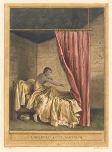 Az ember és a bolha (The Man with Fleas) alkotó: Benoît Louis Prévost after Jean Baptiste Oudry