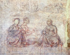Jákob és Ézsau történetei, Benozzo Gozzoli (1421-1497), szinópia (alulrajzolás), részlet alkotó: Benozzo di Lese di Sandro Gozzoli